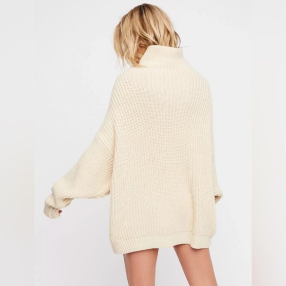 NEW Free People Oversized Cozy Cream XS Sweater - Picture 3 of 13